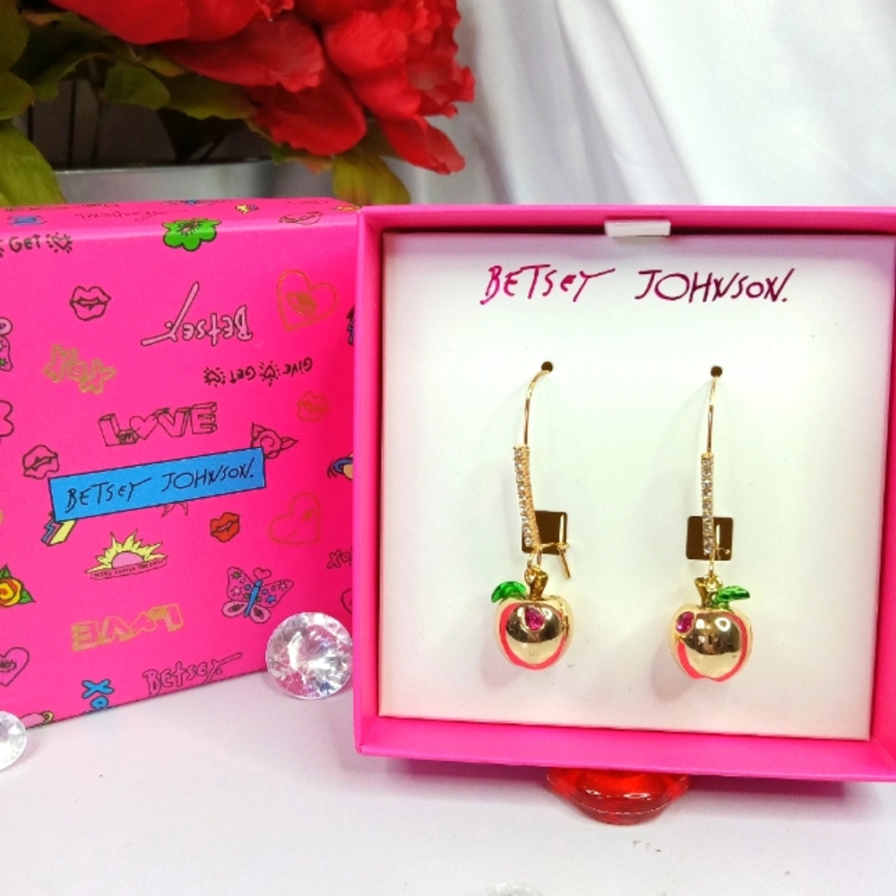 Betsey johnson Apple earrings